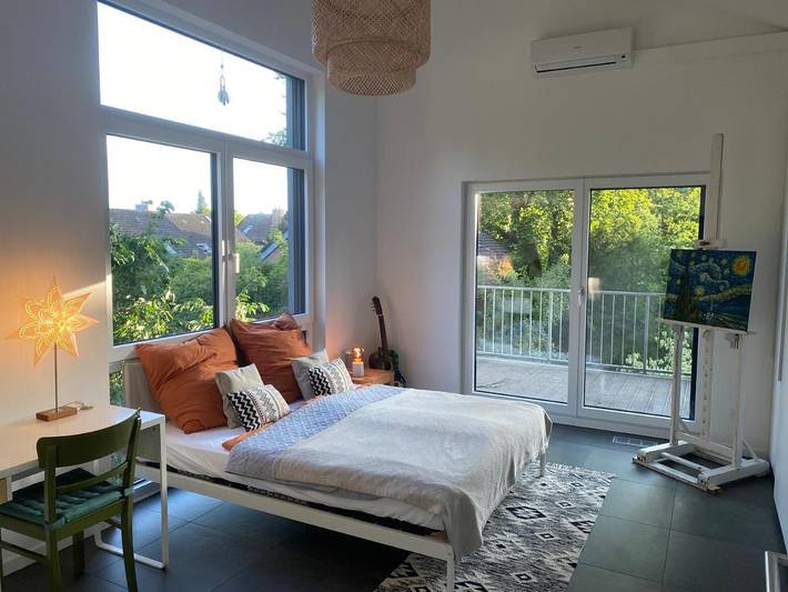 Vakantiewoning voor 2 personen, with sauna and tuin as well as terras and uitzicht in Norderstedt