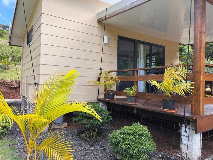 Location de vacances pour 2 personnes, avec terrasse ainsi que vue et jardin dans Huahine - 4