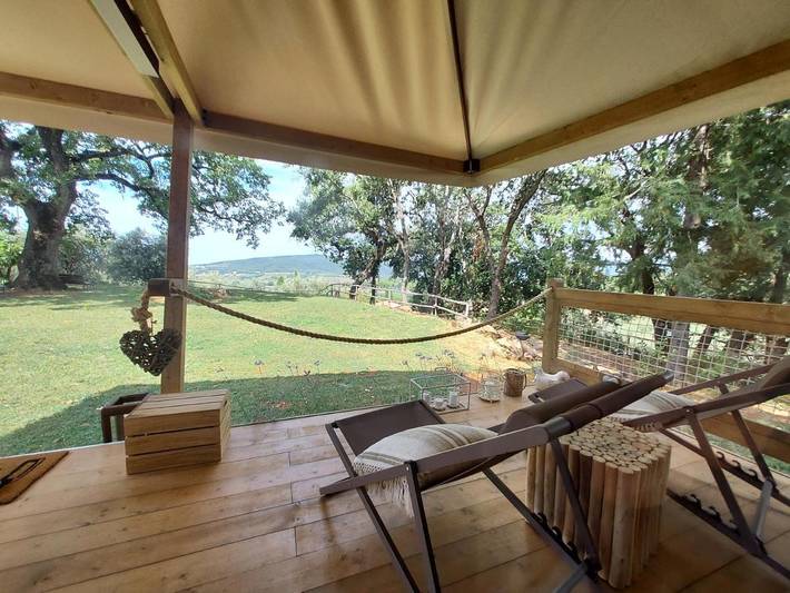 Camping für 4 Personen, mit Pool und Garten sowie Ausblick, mit Haustier in der Maremma - 4