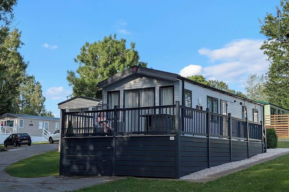 Caravan at Ashbourne Heights Holiday Park in the Peak District National Park in Derbyshire