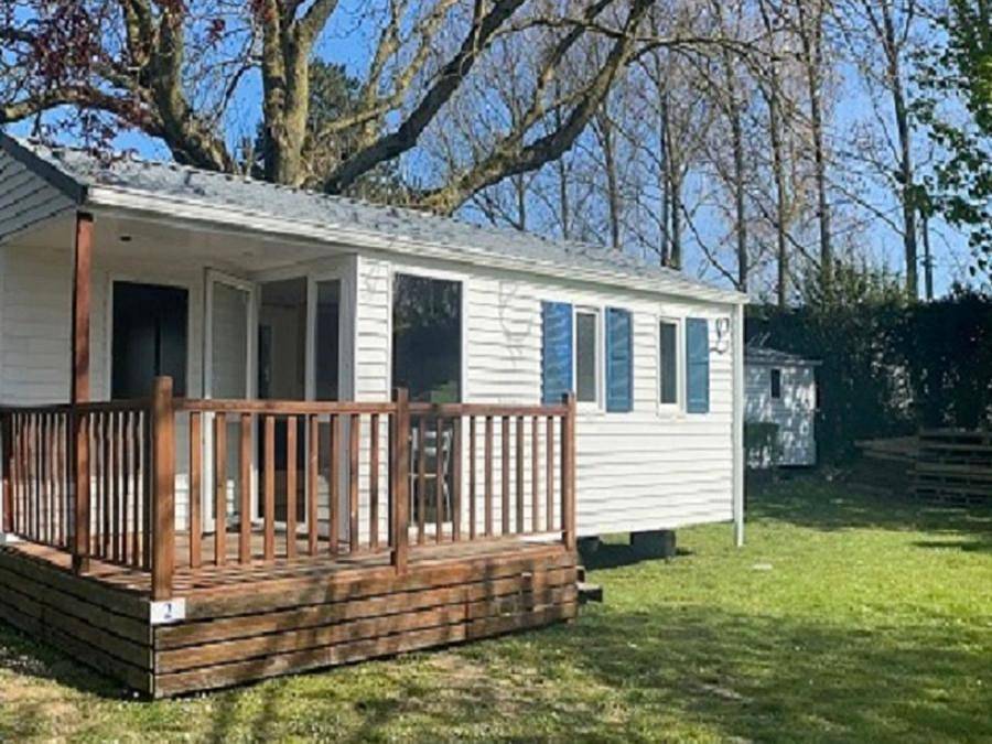 Flower Camping Le Rompval - Mobilhome 4 personas - Estándar 27m² incluida terraza 2 habitaciones + Tv in Bois de Cise, Mers-les-Bains