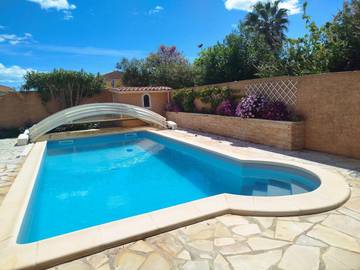 Cottage pour 2 personnes, avec vue ainsi que piscine et jardin à Portiragnes