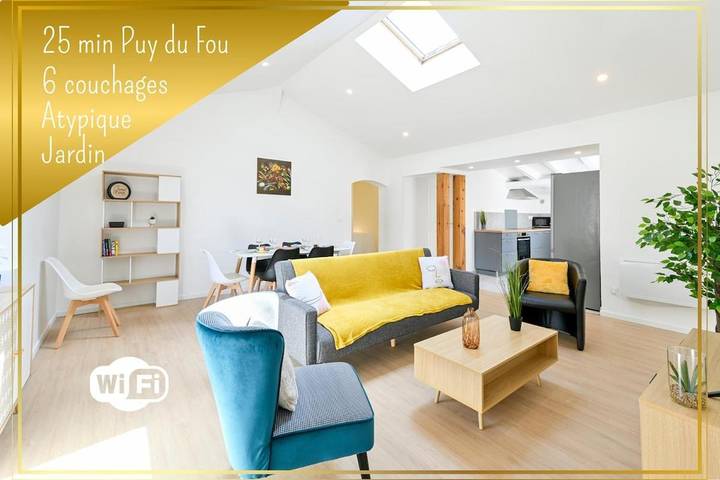 Location de vacances pour 6 personnes, avec jardin à Cholet