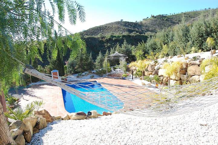 3 bed villa surrounded with tropical gardens with private pool 2 km from town. in Álora, Cordillera Penibética