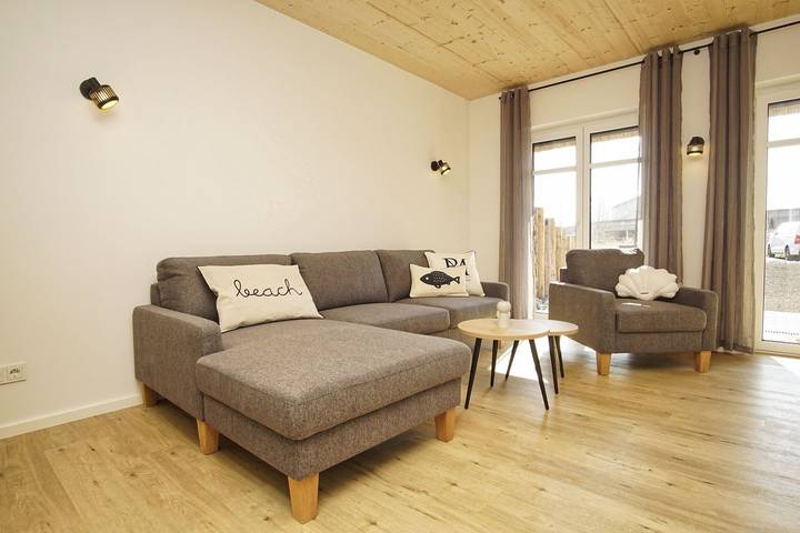 Luxus-Ferienhaus für 8 Personen, mit Garten und Ausblick sowie Sauna