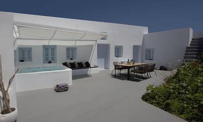 Cottage pour 6 personnes, avec jardin et balcon, adapté aux familles à Megalochori