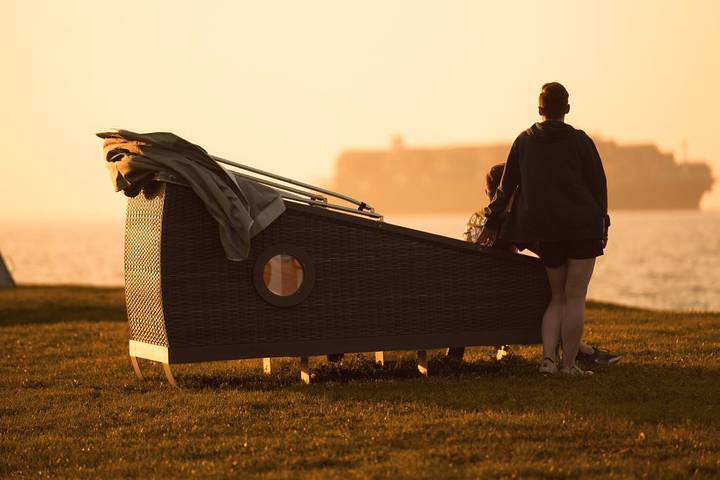 Ganze Wohnung, Schlafstrandkorb - Schlafen am Strand, der original Schlafstrandkorb in Otterndorf, Cuxland