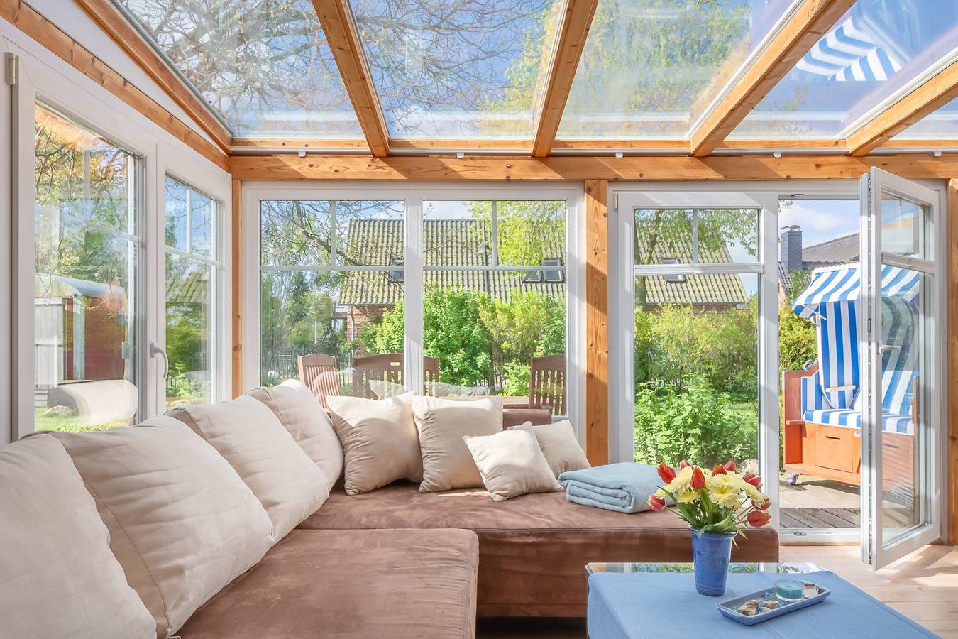 Ganze Ferienwohnung, Ostseegarten Langholz - Ferienwohnung Wintergarten (bis 7 Pers) in Waabs, Rendsburg-Eckernförde