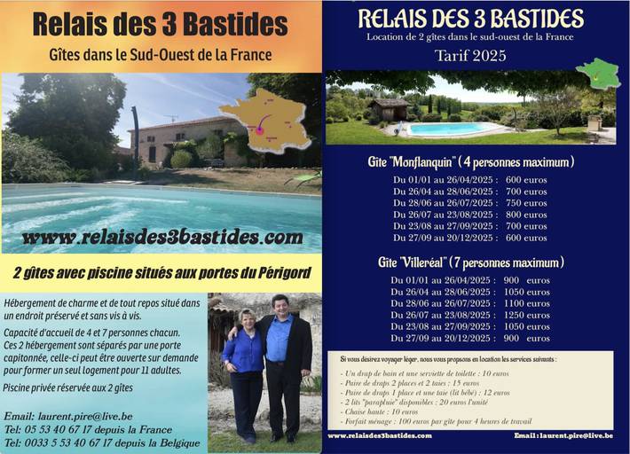 Gîte pour 11 personnes, avec piscine ainsi que jardin et terrasse dans le Lot-et-Garonne - 2