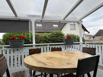 Ferienhaus für 7 Personen, mit Balkon und Ausblick in Dreiländereck