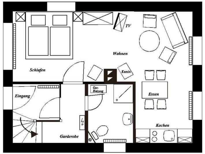 Ferienwohnung für 2 Personen, mit Terrasse und Garten in Benneckenstein - 2