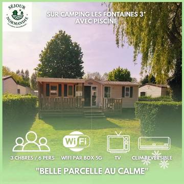 Parc de vacances pour 6 personnes, avec piscine ainsi que jardin et terrasse à Ivry-la-Bataille