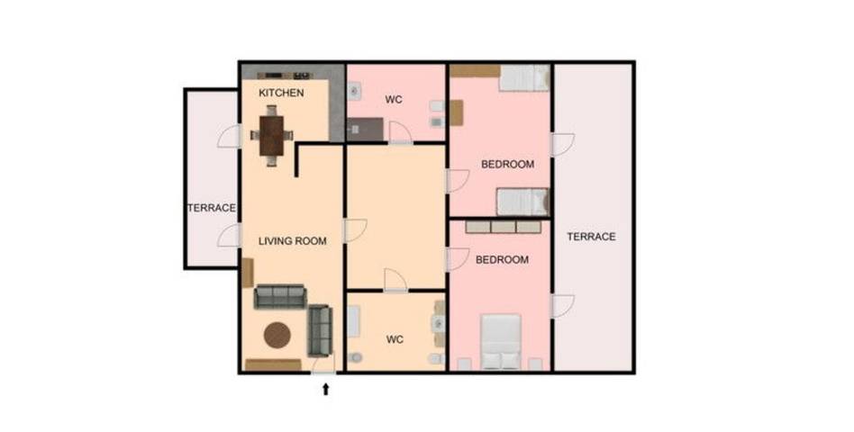 Apartamento entero, Apartamento de vacaciones para 5 personas con terraza in Loreto, Provincia de Ancona
