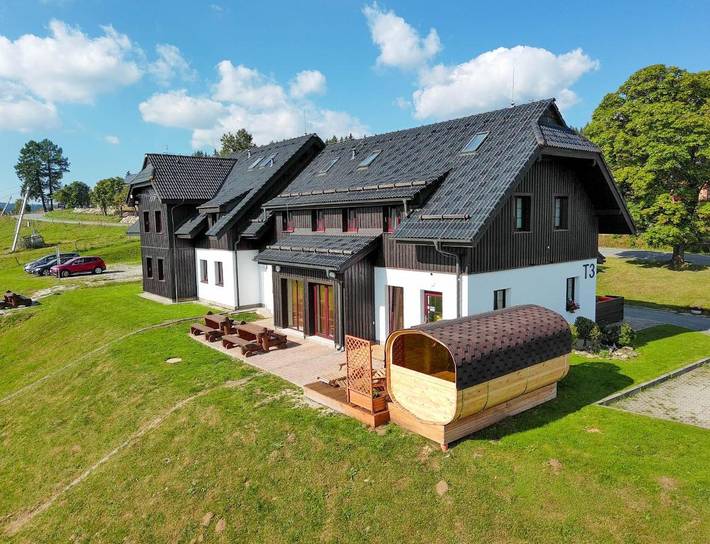 Vakantiewoning voor 2 personen, with tuin and uitzicht as well as sauna in Zuid-Bohemen