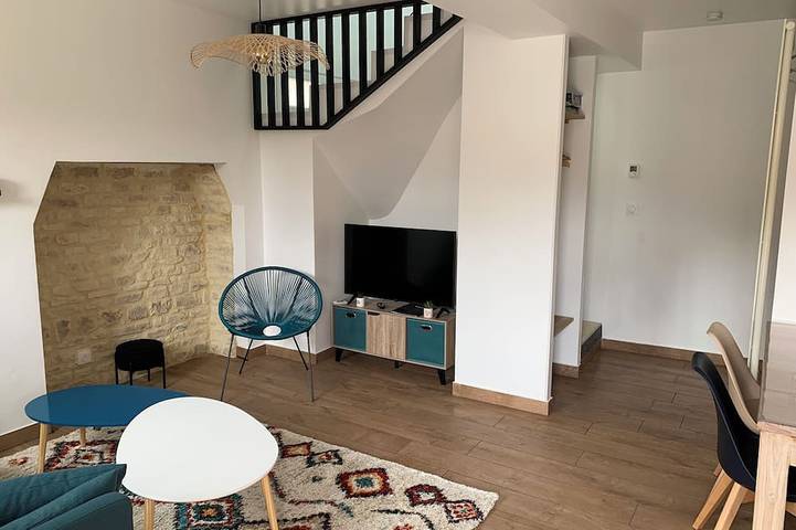 Location de vacances pour 7 personnes, avec terrasse à Biéville-Beuville