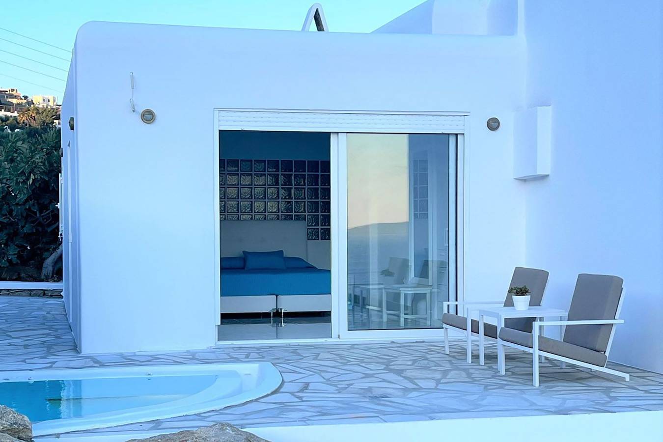 Maison de vacances pour 2 personnes avec jacuzzi in Agios Stefanos, Mykonos
