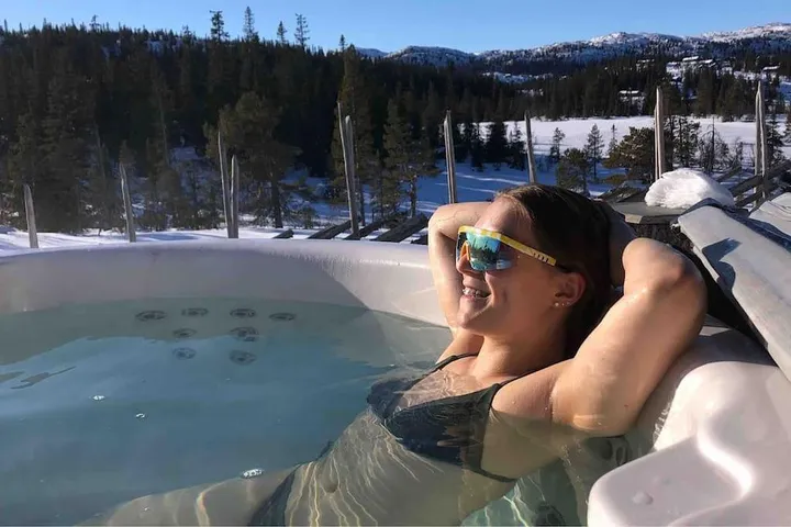 Ferienhaus für 7 Personen, mit Garten und Balkon sowie Whirlpool - 1