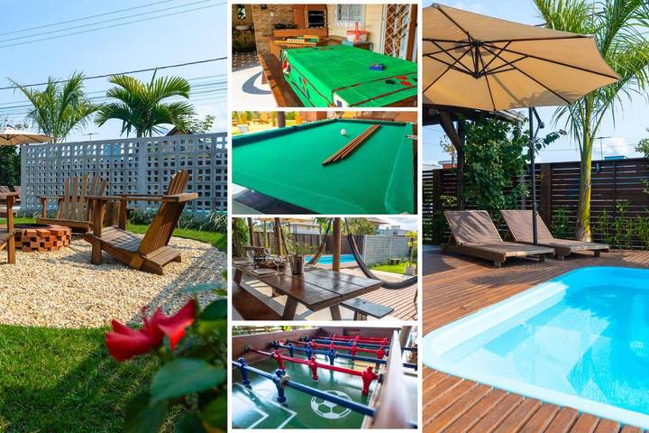 Casas e apartamentos de temporada para 10 pessoas, com piscina e jardim e ainda vista em Barra Velha