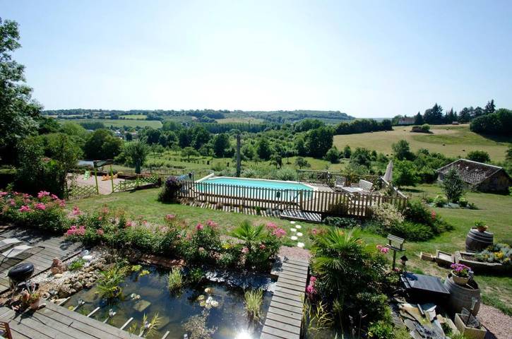 Maison de vacances pour 3 personnes, avec Terrasse et Jardin ainsi que Piscine et Vue