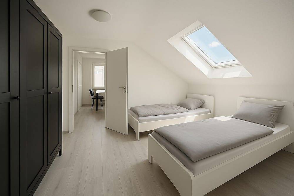 Ganze Wohnung, Monteurwohnung Oberhausen-Rheinhausen, Lönsweg 3, Dg in Oberhausen-Rheinhausen, Rheinebene