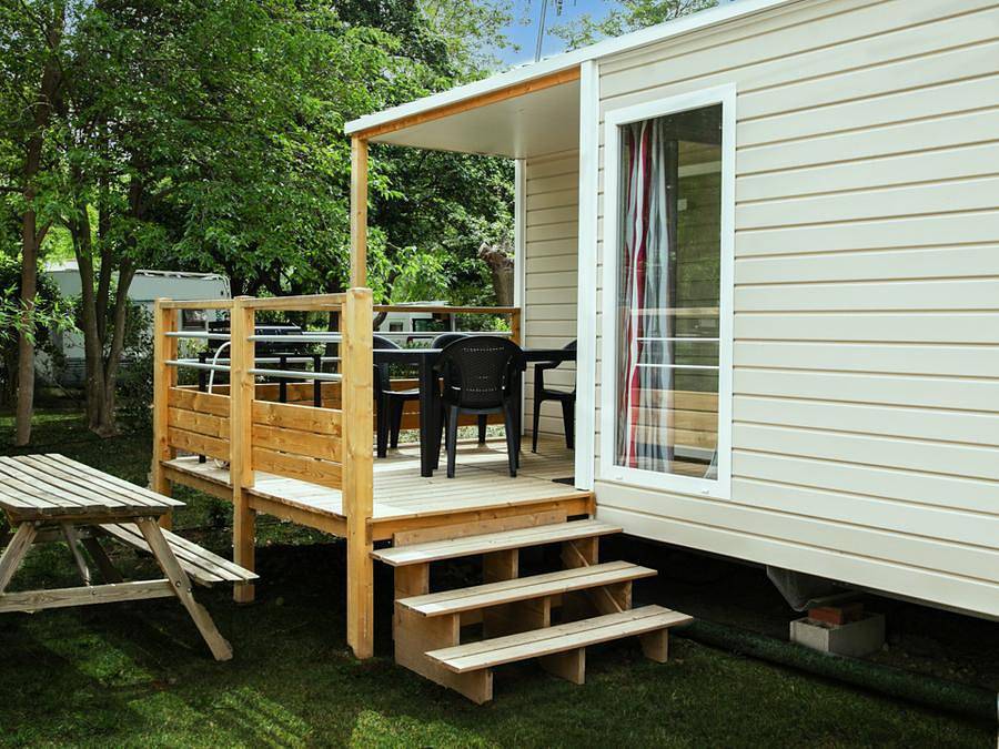 Camping La Garenne - Mobilhome 6 personas - Mh3 Lodge, con instalaciones sanitarias in Néfiach, Region de Perpignan