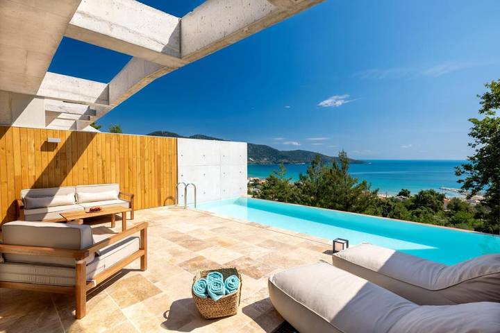 Ferienhaus für 3 Personen, mit Pool und Balkon sowie Ausblick auf Thassos - 2
