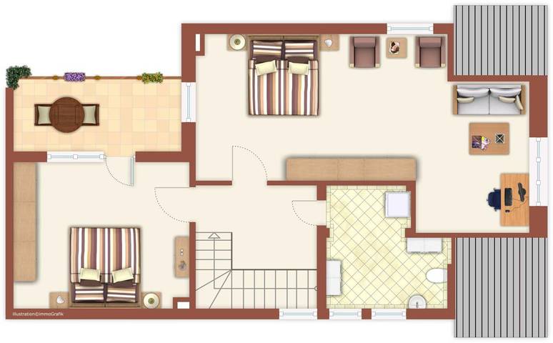 Ferienhaus für 4 Personen, mit Sauna und Balkon, kinderfreundlich in Warnemünde - 4