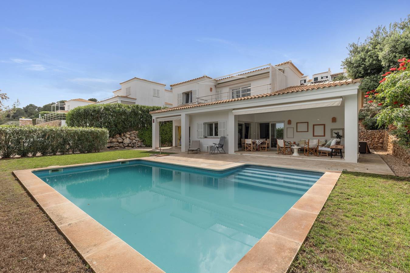 Casa de vacaciones 'Tres' con piscina privada, terraza privada y Wi-Fi in Coves Noves, Es Mercadal