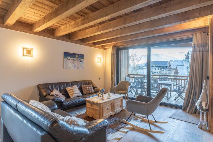 Hel lejlighed, Apartment 'Morillon – New – 2 min from the slopes' with mountain view, private terrace in Station de Morillon, Grand Massif