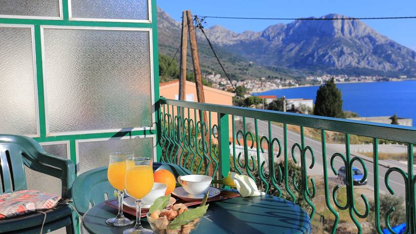 Apartament wakacyjny dla 4 osób, z widok w Podaca