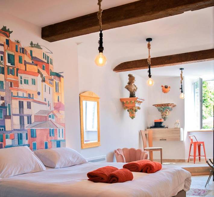 Appartement de vacances pour 4 personnes, avec Jacuzzi et Terrasse ainsi que Jardin et Vue