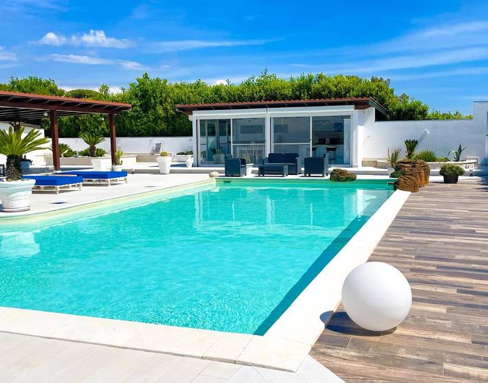 Appartement de vacances pour 7 personnes, avec Terrasse ainsi que Piscine et Vue à Bassiano