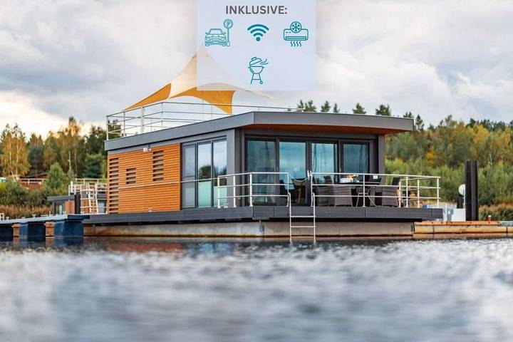 Ferienhaus für 4 Personen, mit Terrasse und Ausblick sowie Seeblick in der Lausitz
