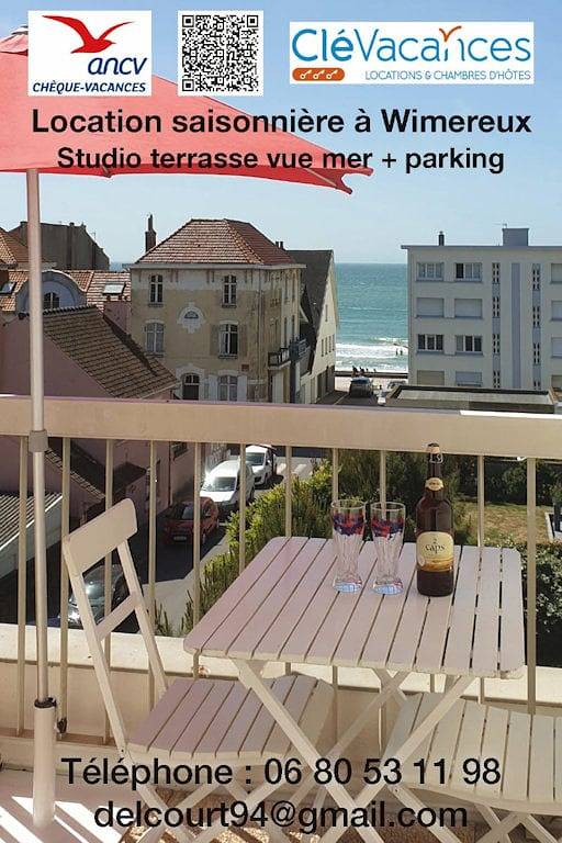 Gîte pour 3 personnes, avec terrasse, animaux acceptés à Wimereux