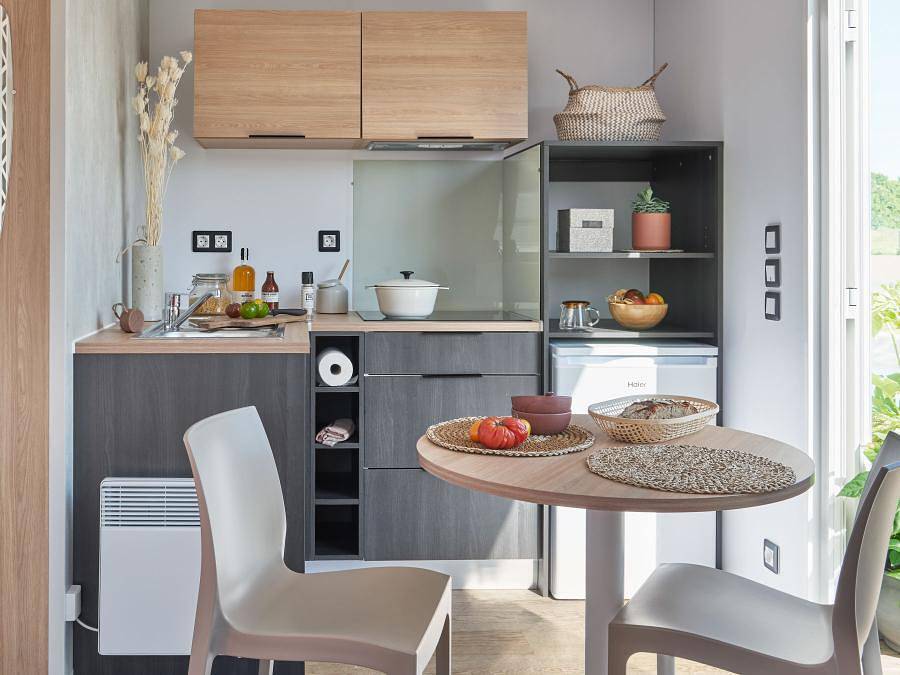 Camping La Foret Stella Plage - Mobilhome 2 personnes - Cottage Duo Cocoon 1 Chambre 18 m2 in Cucq, Région de Montreuil