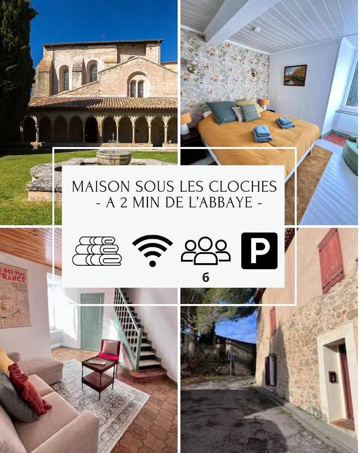 Location de vacances pour 6 personnes, avec vue dans Abbaye De Saint Hilaire