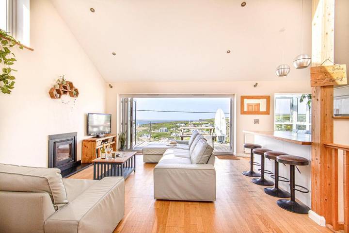 Holiday rental for 6 people, with sauna and view as well as terrace in Portreath