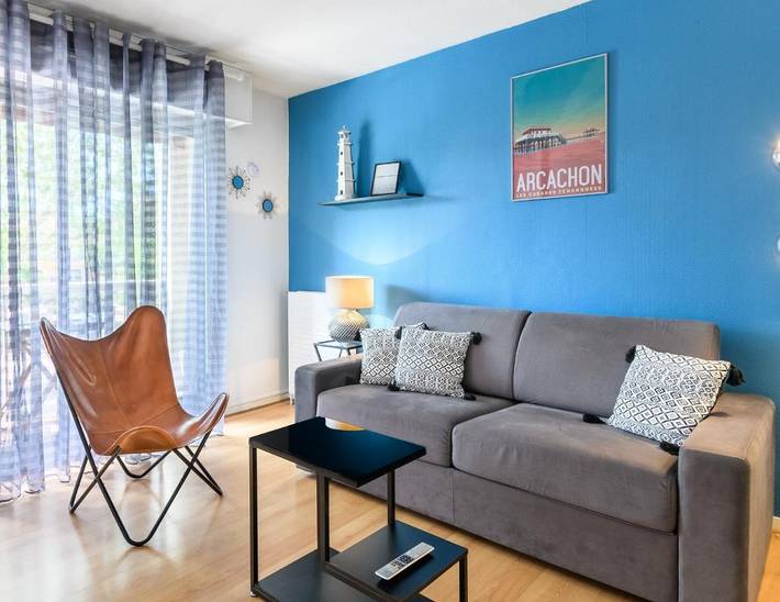 Gîte pour 4 personnes, avec balcon dans Gare D Arcachon