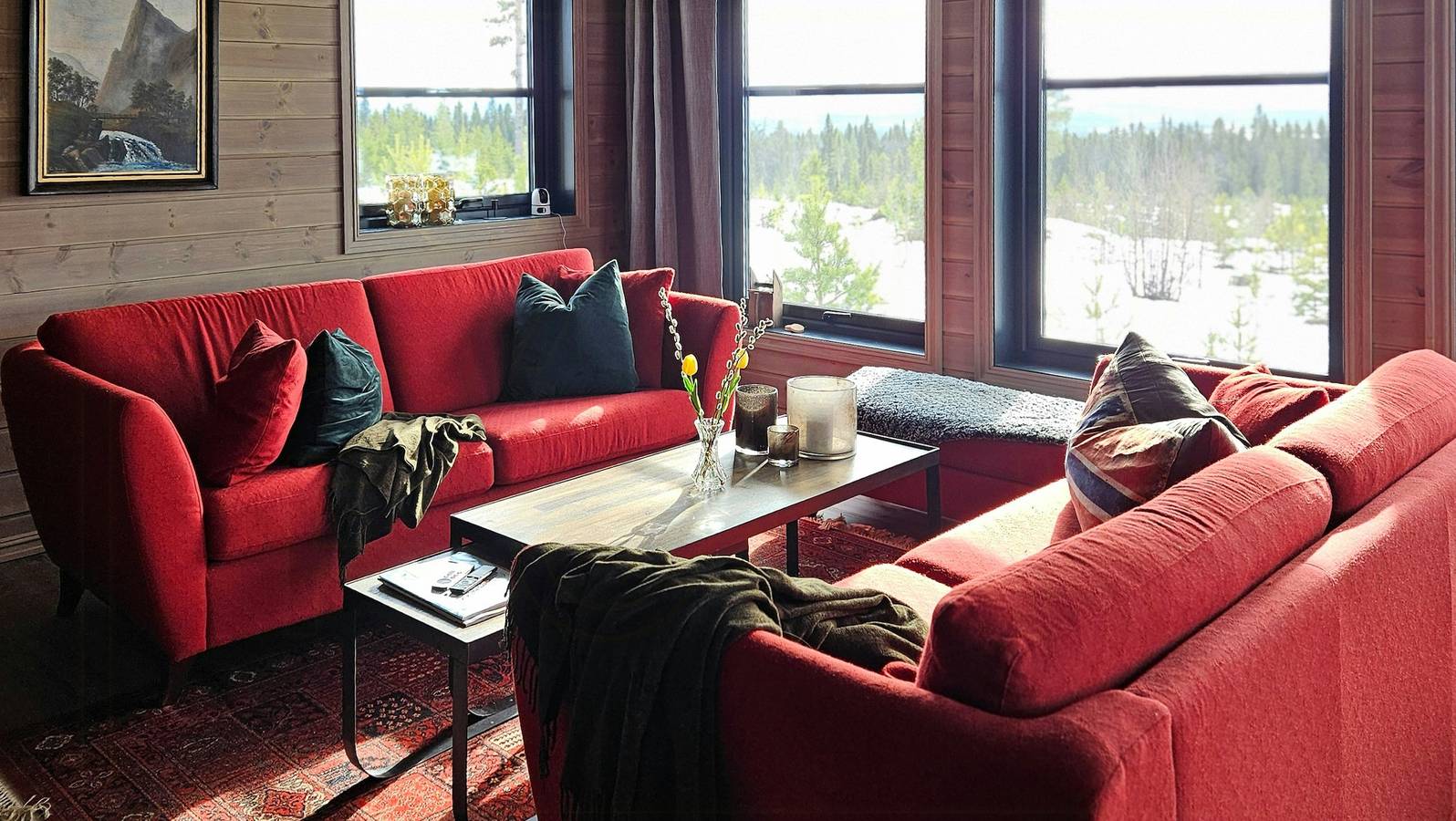 Neue Hütte mit Panoramablick auf den Osensjøen in Åmot