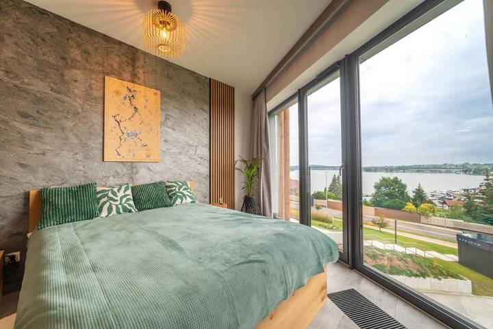 Ferienwohnung für 2 Personen, mit Sauna und Ausblick sowie Seeblick und Terrasse in den Masuren