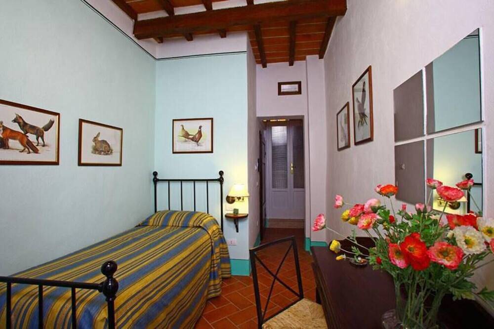 In the Tuscan Maremma, village center, with gardens suspended between heaven and earth in Semproniano, Grosseto Provinz