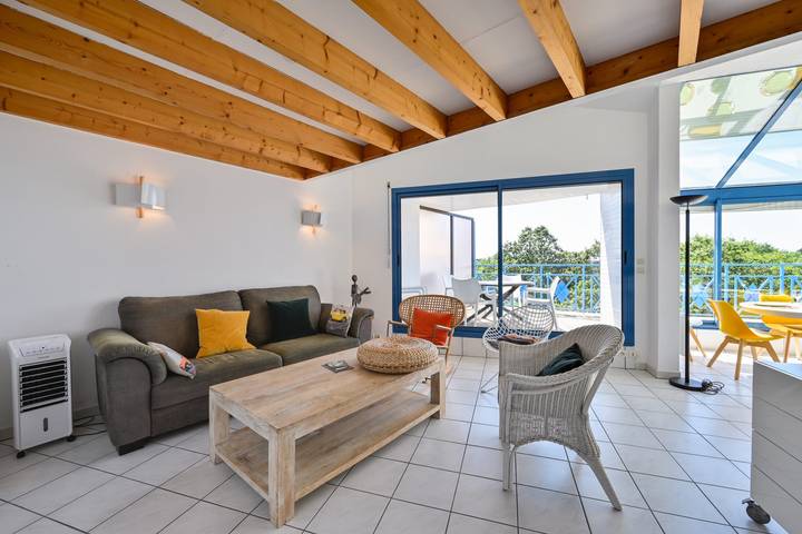 Gîte pour 6 personnes, avec Balcon et Terrasse ainsi que Jardin et Piscine dans Golf de Pornic - 2