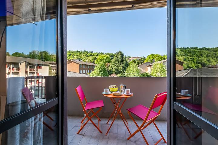 Gîte pour 4 personnes, avec balcon à Laveno-Mombello