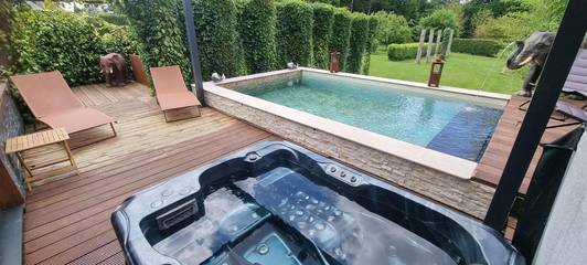 Gîte pour 2 personnes, avec sauna et jardin ainsi que piscine et vue à Namur
