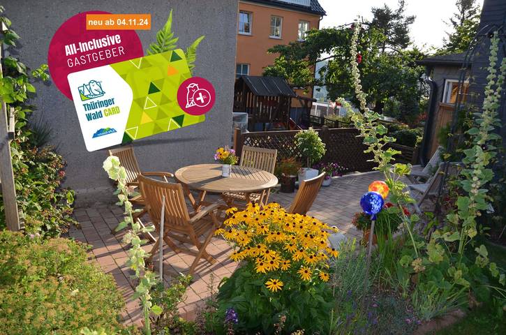 Ferienwohnung für 7 Personen, mit Balkon/Terrasse und Terrasse sowie Garten in Schwarzatal