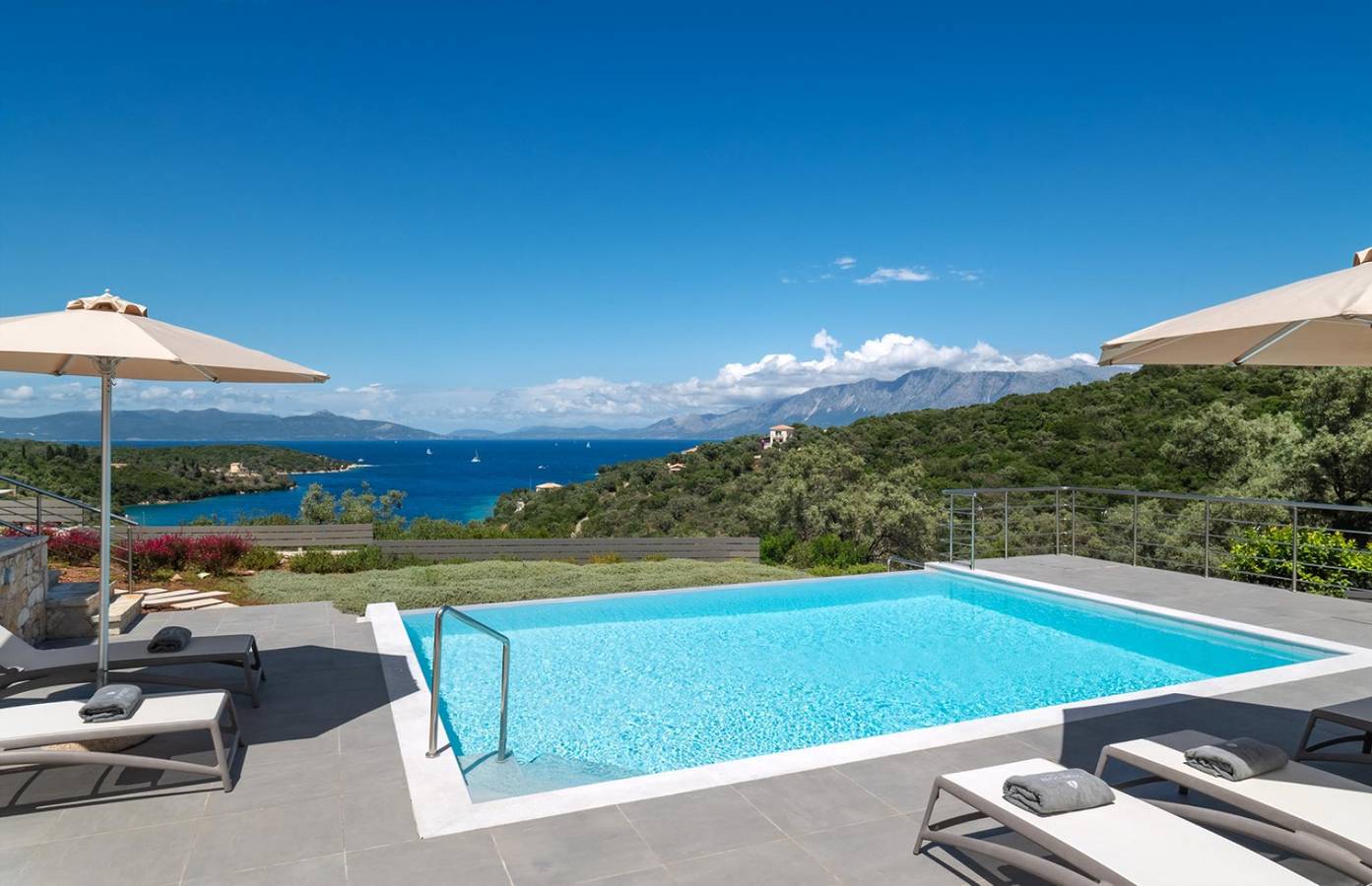 Stylish Contemporary Villa with Sea Views near Vathy Tavernas in Katomeri, Meganisi