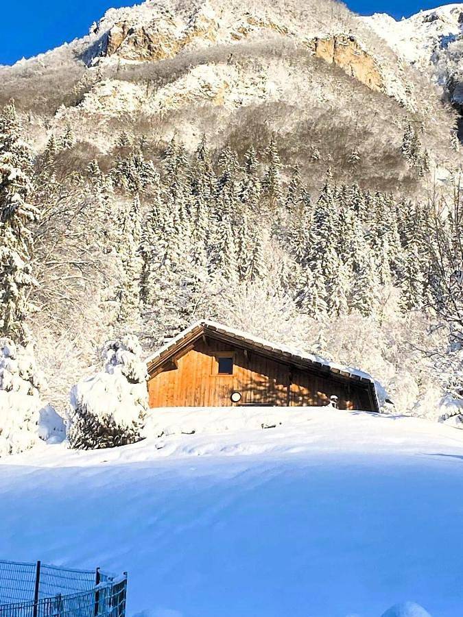 Petit chalet en bois avec mezzanine en montagne in Marignier, Région de Bonneville