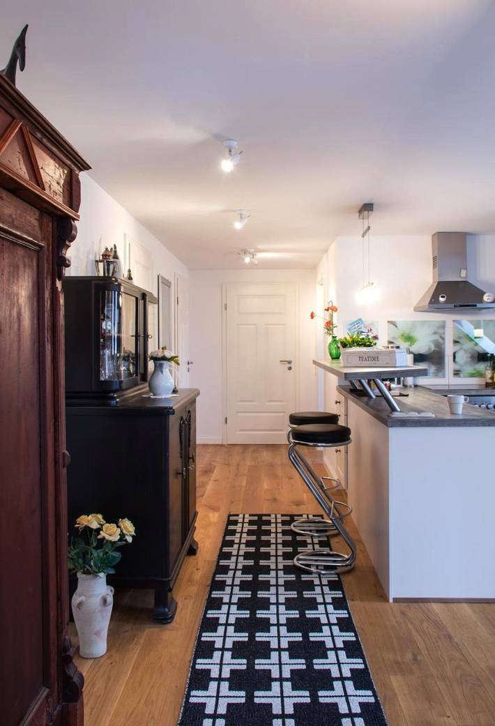 Ferienwohnung für 4 Personen, mit Balkon und Terrasse sowie Garten und Ausblick in Schwabstedt