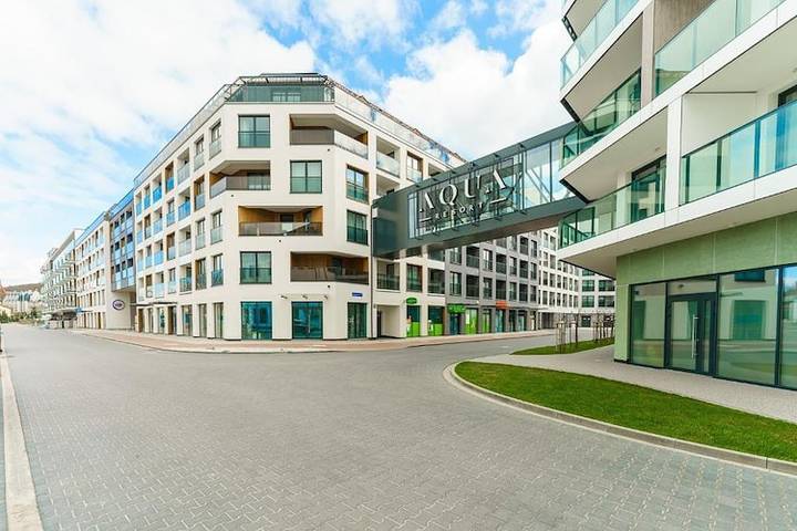 Ferienwohnung für 4 Personen, mit Balkon und Kinderpool sowie Sauna