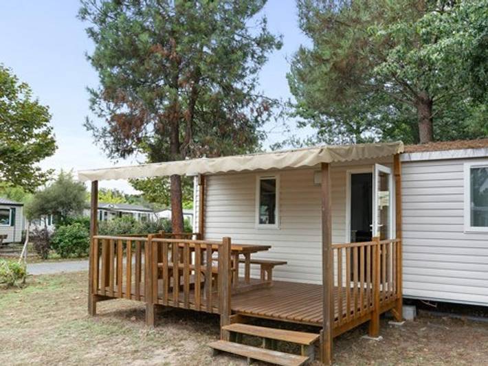 Camping Lou Souleï - Mobilheim 4 personen - Premium | 2 Zi. | 4 Pers. | Erhöhte Terrasse | 2 Bäder | Klimaanlage in Carry-le-Rouet, Mittelmeerküste (Frankreich)